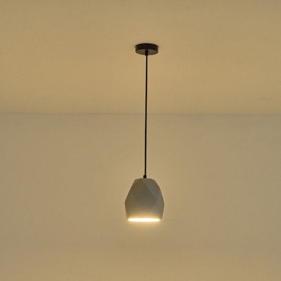 ΦΩΤΙΣΤΙΚΟ ΚΡΕΜΑΣΤΟ ΤΣΙΜΕΝΤΟ 1XE27  MAX 40W 160X160X170mm ΓΚΡΙ ARTE ILLUMINA ARME