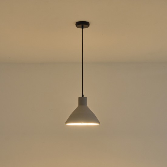 ΦΩΤΙΣΤΙΚΟ ΚΡΕΜΑΣΤΟ ΤΣΙΜΕΝΤΟ 1XE27 MAX 15W 240X240X200mm ΓΚΡΙ ARTE ILLUMINA YESO