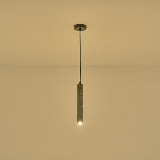 ΦΩΤΙΣΤΙΚΟ ΚΡΕΜΑΣΤΟ ΤΣΙΜΕΝΤΟ GU10 MAX 3W 45X45X300mm ΜΑΥΡΟ ARTE ILLUMINA SALPICO