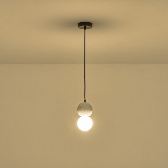 ΦΩΤΙΣΤΙΚΟ ΚΡΕΜΑΣΤΟ ΤΣΙΜΕΝΤΟ&ΓΥΑΛΙ G9 MAX 15W 100X100X210mm  ΛΕΥΚΟ ARTE ILLUMINA  SALPICO