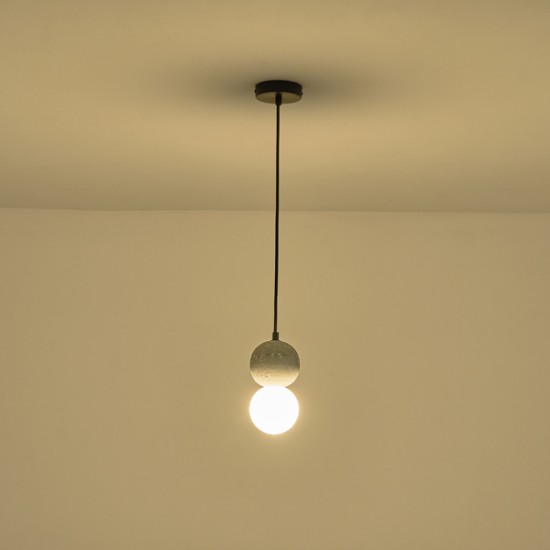 ΦΩΤΙΣΤΙΚΟ ΚΡΕΜΑΣΤΟ ΤΣΙΜΕΝΤΟ&ΓΥΑΛΙ G9 MAX 15W 100X100X210mm ΓΚΡΙ ARTE ILLUMINA  SALPICO