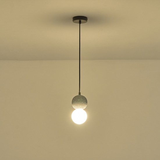 ΦΩΤΙΣΤΙΚΟ ΚΡΕΜΑΣΤΟ ΤΣΙΜΕΝΤΟ&ΓΥΑΛΙ G9 MAX 15W 100X100X210mm ΜΑΥΡΟ ARTE ILLUMINA SALPICO