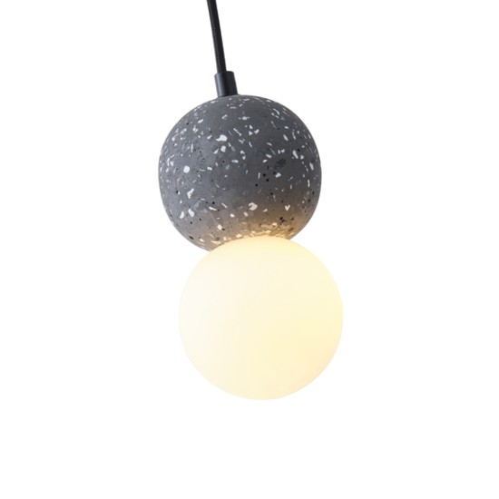 ΦΩΤΙΣΤΙΚΟ ΚΡΕΜΑΣΤΟ ΤΣΙΜΕΝΤΟ&ΓΥΑΛΙ G9 MAX 15W 100X100X210mm ΜΑΥΡΟ ARTE ILLUMINA SALPICO