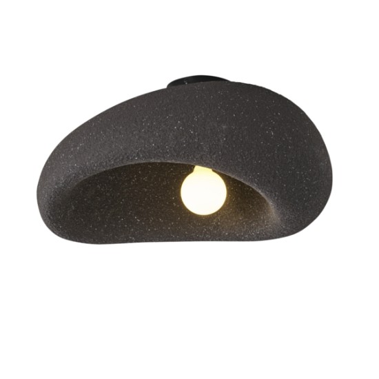 ΠΛΑΦΟΝΙΕΡΑ ΠΟΛΥΣΤΕΡΙΝΗ 1XE27 MAX 15W Φ50cm ΜΑΥΡΗ ARTE ILLUMINA TERAL