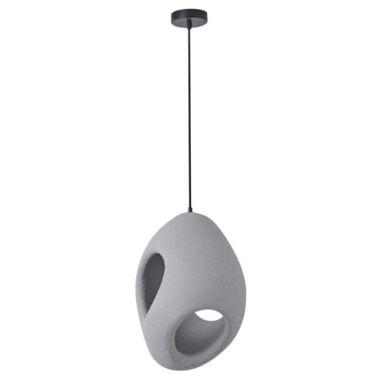 ΦΩΤΙΣΤΙΚΟ ΚΡΕΜΑΣΤΟ ΠΟΛΥΣΤΕΡΙΝΗ ΜΟΝΟΦΩΤΟ 1XE27 MAX 15W 290X290X410mm ΓΚΡΙ ARTE ILLUMINA ALBA