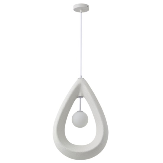 ΦΩΤΙΣΤΙΚΟ ΚΡΕΜΑΣΤΟ ΠΟΛΥΣΤΕΡΙΝΗ ΜΟΝΟΦΩΤΟ 1XG9 MAX 7W 330X200mm ΛΕΥΚΟ ARTE ILLUMINA DROPA