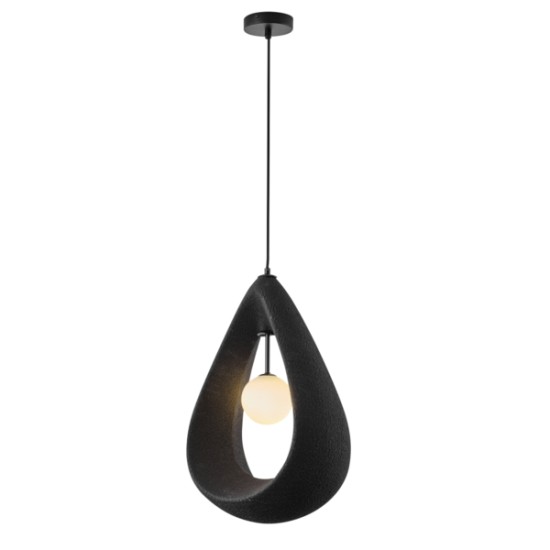 ΦΩΤΙΣΤΙΚΟ ΚΡΕΜΑΣΤΟ ΠΟΛΥΣΤΕΡΙΝΗ ΜΟΝΟΦΩΤΟ 1XG9 MAX 7W 330X200mm ΜΑΥΡΟ ARTE ILLUMINA DROPA