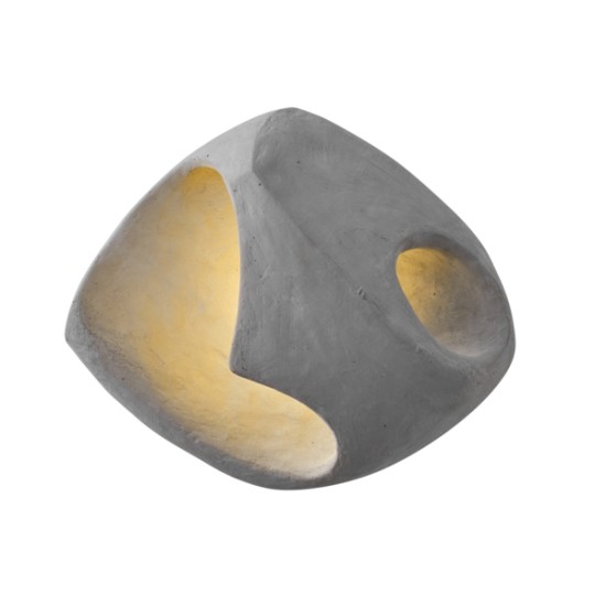 ΑΠΛΙΚΑ ΤΟΙΧΟΥ ΠΟΛΥΣΤΕΡΙΝΗΣ LED 5W 600Lm 3000K 360X210mm ΓΚΡΙ ARTE ILLUMINA RAYON