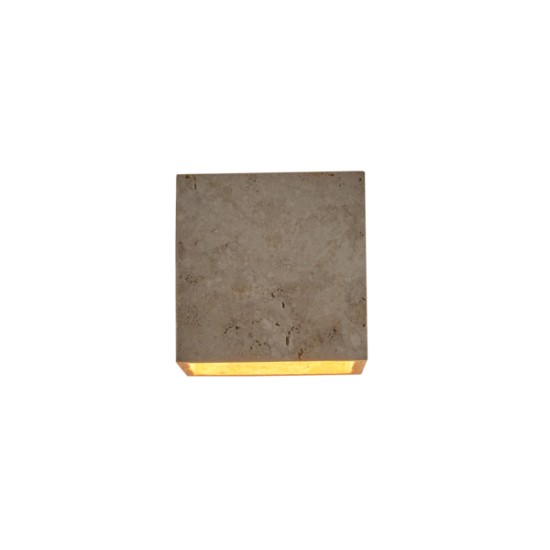 ΑΠΛΙΚΑ ΤΟΙΧΟΥ ΤΡΑΒΕΡΤΙΝΑ-ΓΥΑΛΙ 1XG9 MAX 7W 120X120mm ARTE ILLUMINA LITO