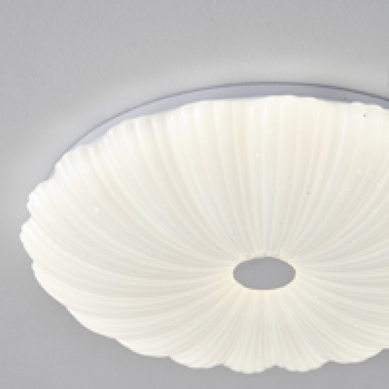 ΠΛΑΦΟΝΙΕΡΑ ΠΛΑΣΤΙΚΗ LED 60W 4680Lm 3CCT 3000-4000-6500K Φ480x75mm ΛΕΥΚΟ ARTE ILLUMINA MOTIVO