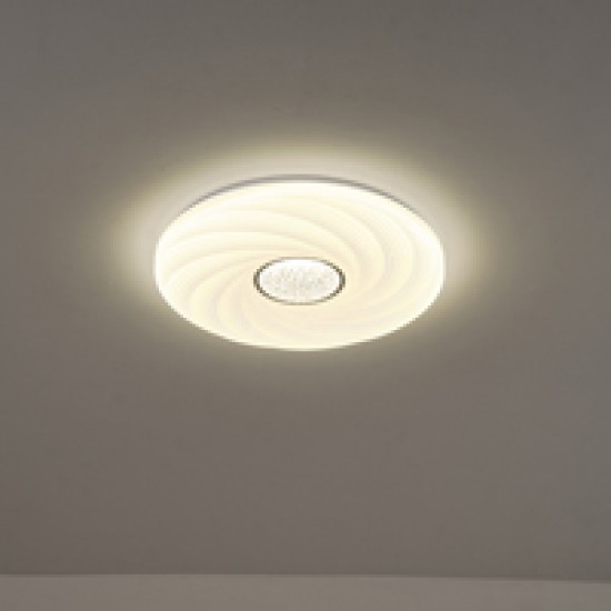 ΠΛΑΦΟΝΙΕΡΑ ΠΛΑΣΤΙΚΗ LED 60W 5580Lm 3CCT 3000-4000-6500K Φ480x75mm ΛΕΥΚΟ ARTE ILLUMINA TRIANO