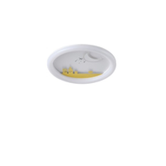 ΠΛΑΦΟΝ.ΠΛΑΣΤΙΚΗ  LED 60W 5940Lm Φ50 3CCT-3000/4000/6500K 480x65mm ΛΕΥΚΟ-ΚΙΤΡΙΝΟ ARTE ILLUM.ALEGRE