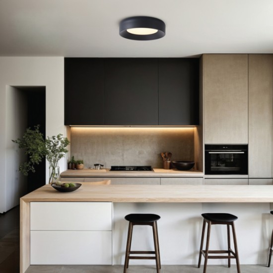 ΠΛΑΦΟΝΙΕΡΑ ΜΕΤΑΛΛΙΚΗ 3000K 2262Lm  400x100x100 ΜΑΥΡΟ ARTE ILLUMINA UPON