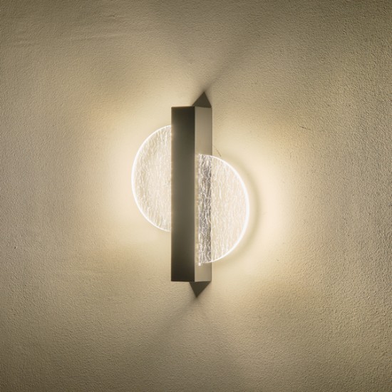 ΑΠΛΙΚΑ ΤΟΙΧΟΥ ΑΚΡΥΛΙΚΗ 6W 3000K 312Lm 195Χ45mm ΜΑΥΡO ARTE ILLUMINA ERATO