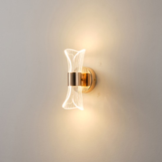 ΑΠΛΙΚΑ ΑΚΡΥΛΙΚΗ ΓΡΑΜΜΕΣ 8W 3000K 720Lm 520Χ360mm ΓΑΛΛΙΚΟ ΧΡΥΣΟ ARTE ILLUMINA TELA