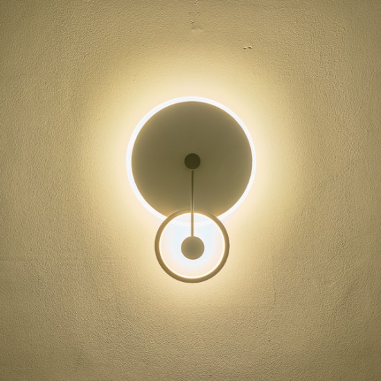 ΦΩΤΙΣΤΙΚΟ TOIXOY ΜΕΤΑΛΛIKO LED 15W 3000K 1000Lm 280x400x70mm ΧΡΥΣΟ ARTE ILLUMINA O CLOCK