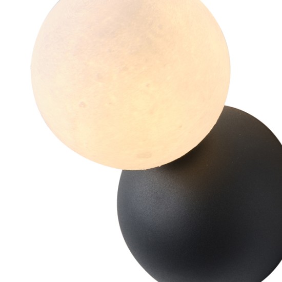 ΑΠΛΙΚΑ TOIXOY ΜΕΤΑΛΛΙΚΗ LED G9 MAX 25W 100X120mm MΑΥΡΟ ARTE ILLUMINA TERPSI