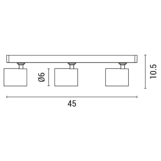 ΣΠΟΤ ΟΡΟΦΗΣ ΤΡΙΠΛΟ GU10 S1980 ΜΑΥΡΟ ARTE ILLUMINA BRAVA