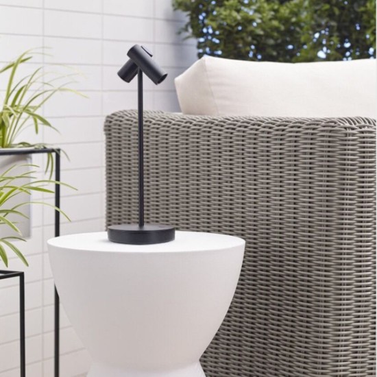 ΠΟΡΤΑΤΙΦ ΑΦΗΣ ΕΠΑΝΑΦΟΡΤΙΖΟΜΕΝΟ LED ΔΙΠΛΟ 2x1,2w DIMMABLE 3CCT 200Lm ΜΑΥΡΟ ARTE ILLUMINA BINO