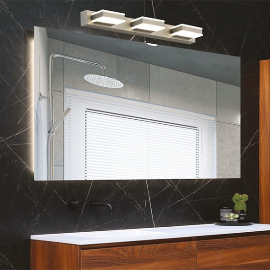 ΦΩΤΙΣΤΙΚΟ ΜΠΑΝΙΟΥ LED 12W 4000Κ ΤΕΤΡΑΓΩΝΟ 3Φ 500X50X100 ΝΙΚΕΛ