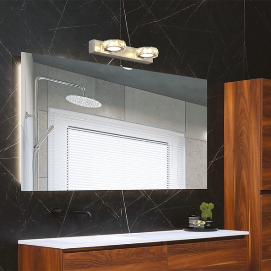 ΦΩΤΙΣΤΙΚΟ ΜΠΑΝΙΟΥ LED 6W 4000Κ ΟΒΑΛ 2Φ 320X50X116 ΝΙΚΕΛ