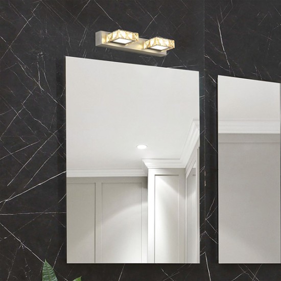 ΦΩΤΙΣΤΙΚΟ ΜΠΑΝΙΟΥ LED 6W 4000Κ ΤΕΤΡΑΓΩΝΟ 2Φ 320X50X116 ΝΙΚΕΛ