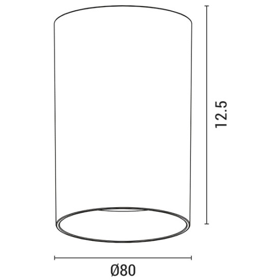 ΦΩΤΙΣΤΙΚΟ ΟΡΟΦΗΣ ΚΥΛΙΝΔΡΟΣ ΠΛΑΣΤΙΚΟ GU10 Φ80X125 ΛΕΥΚΟ ARTE ILLUMINA
