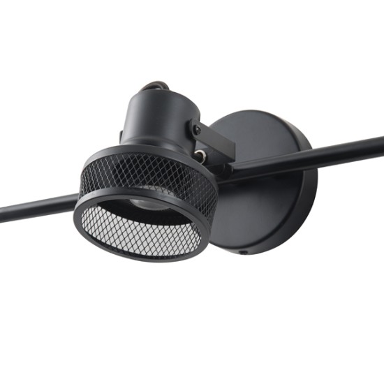 ΣΠΟΤ ΟΡΟΦΗΣ ΤΡΙΠΛΟ ΜΕ ΔΙΧΤΥ GU10 640X100X300mm ΜΑΥΡΟ ARTE ILLUMINA SOLUN