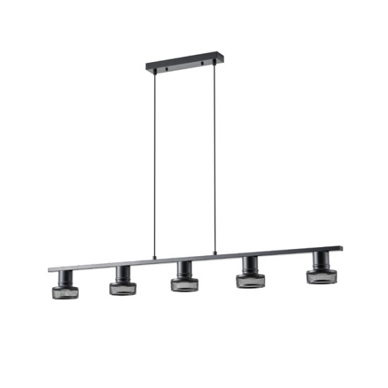 ΣΠΟΤ ΟΡΟΦΗΣ ΜΕ ΔΙΧΤΥ ΠΕΝΤΑΠΛΟ  GU10 1180X100X1180mm ΜΑΥΡΟ ARTE ILLUMINA SOLUN