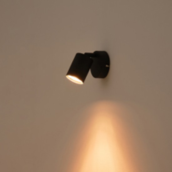 ΣΠΟΤ ΜΕΤΑΛΛΙΚΟ 1XGU10 Max 7W  135X80X95mm ΜΑΥΡΟ ARTE ILLUMINA OLYMP