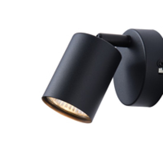 ΣΠΟΤ ΜΕΤΑΛΛΙΚΟ 1XGU10 Max 7W  135X80X95mm ΜΑΥΡΟ ARTE ILLUMINA OLYMP