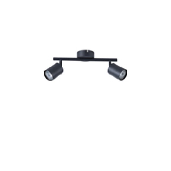 ΣΠΟΤ ΜΕΤΑΛΛΙΚΟ ΔΙΦΩΤΟ 2XGU10 Max 7W 300X80X155mm ΜΑΥΡΟ ARTE ILLUMINA OLYMP