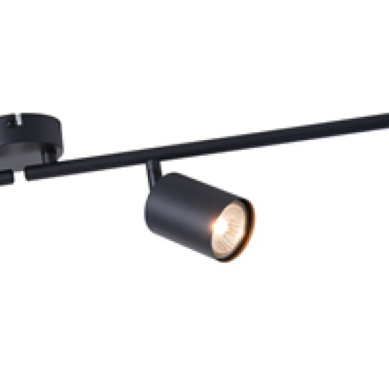 ΣΠΟΤ ΜΕΤΑΛΛΙΚΟ 4ΦΩΤΟ 4XGU10  Max 7W 790X80X165mm ΜΑΥΡΟ ARTE ILLUMINA OLYMP