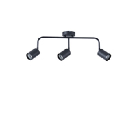 ΣΠΟΤ ΜΕΤΑΛΛΙΚΟ 3ΦΩΤΟ 3XGU10 Max 7W 500X90X230mm ΜΑΥΡΟ ARTE ILLUMINA OLYMP