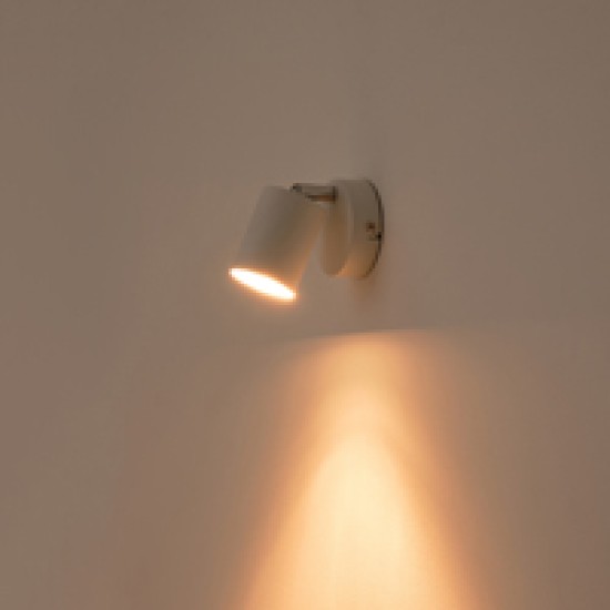 ΣΠΟΤ ΜΕΤΑΛΛΙΚΟ 1XGU10 Max 7W  135X80X95mm  ΛΕΥΚΟ ARTE ILLUMINA OLYMP