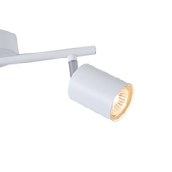 ΣΠΟΤ ΜΕΤΑΛΛΙΚΟ ΔΙΦΩΤΟ 2XGU10 Max 7W 300X80X155mm ΛΕΥΚΟ ARTE ILLUMINA OLYMP