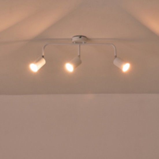 ΣΠΟΤ ΜΕΤΑΛΛΙΚΟ 3ΦΩΤΟ 3XGU10 Max 7W 500X90X230mm ΛΕΥΚΟ ARTE ILLUMINA OLYMP