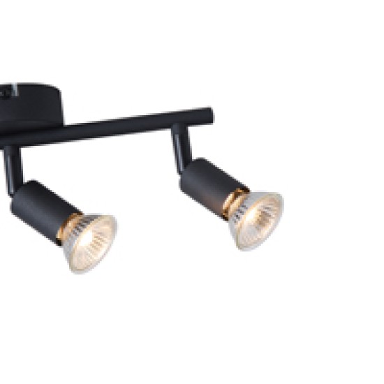 ΣΠΟΤ ΚΙΝΗΤΟ 3ΦΩΤΟ ΜΕΤΑΛΛΙΚΟ Max 7W ΜΑΥΡΟ 3XGU10 300X80X125mm ARTE ILLUMINA VORRAS