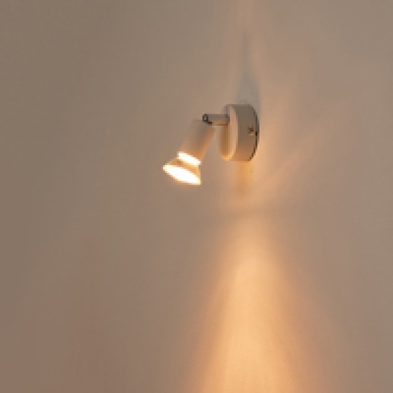 ΣΠΟΤ ΚΙΝΗΤΟ ΜΕΤΑΛΛΙΚΟ Max 7W 1XGU10 D70XH105mm ΛΕΥΚΟ  ARTE ILLUMINA VORRAS