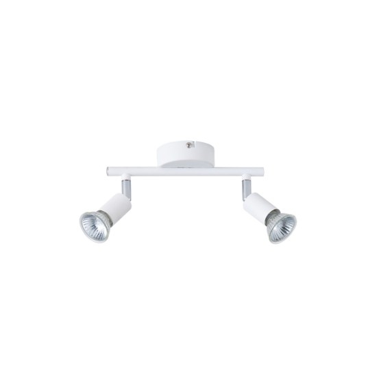ΣΠΟΤ ΚΙΝΗΤΟ 2ΦΩΤΟ ΜΕΤΑΛΛΙΚΟ Max 7W 2XGU10 220X80X125mm ΛΕΥΚΟ  ARTE ILLUMINA VORRAS