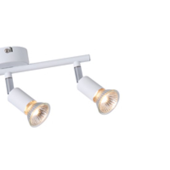 ΣΠΟΤ ΚΙΝΗΤΟ 3ΦΩΤΟ ΜΕΤΑΛΛΙΚΟ Max 7W ΛΕΥΚΟ 3XGU10 300X80X125mm ARTE ILLUMINA VORRAS