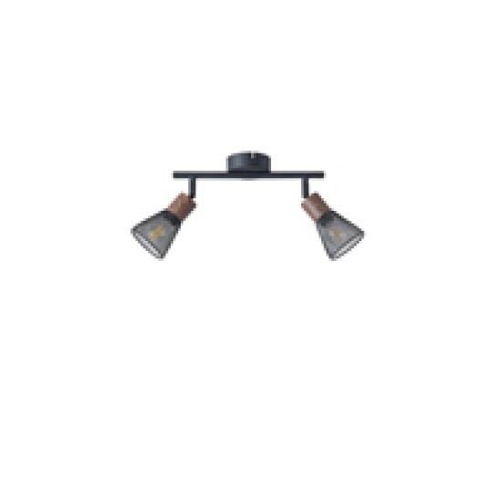 ΣΠΟΤ ΜΑΥΡΟ ΜΕ ΞΥΛΟ ΚΑΙ ΔΙΧΤΥ 2XE14 255X80X145mm ARTE ILLUMINA MESHY