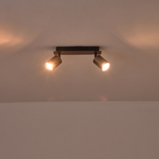 ΣΠΟΤ ΑΛΟΥΜΙΝΙΟΥ 2ΦΩΤΟ 2XGU10  250X80X120mm ΓΚΡΙ ARTE ILLUMINA LUXY