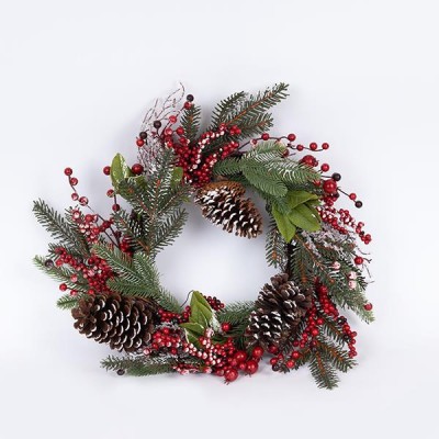 ΣΤΕΦΑΝΙ ΜΕ ΧΙΟΝΙΣΜΕΝΑ BERRIES ΚΑΙ ΚΟΥΚΟΥΝΑΡΙΑ, 55cm ΣΤΕΦΑΝΙ ΜΕ ΧΙΟΝΙΣΜΕΝΑ BERRIES ΚΑΙ ΚΟΥΚΟΥΝΑΡΙΑ, 55cm