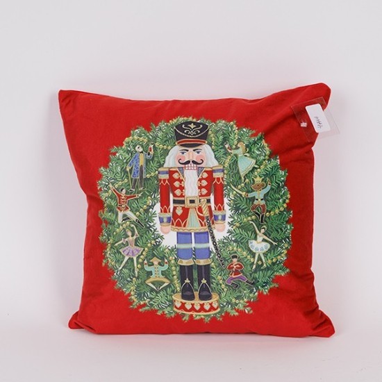 ΜΑΞΙΛΑΡΙ ΜΕ ΣΤΕΦΑΝΙ ΚΑΙ ΚΑΡΥΟΘΡΑΥΣΤΗ, ΚΟΚΚΙΝΟ, 40x40cm ΜΑΞΙΛΑΡΙ ΜΕ ΣΤΕΦΑΝΙ ΚΑΙ ΚΑΡΥΟΘΡΑΥΣΤΗ, ΚΟΚΚΙΝΟ, 40x40cm