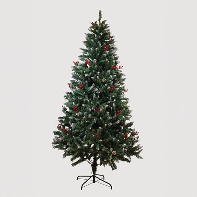 ΔΕΝΤΡΟ ΚΕΔΡΟΣ, ΧΙΟΝΙΣΜΕΝΟ ΜΕ ΚΟΥΚΟΥΝΑΡΙΑ ΚΑΙ BERRIES 210cm