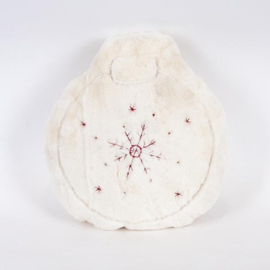 ΜΑΞΙΛΑΡΙ ΧΡΙΣΤΟΥΓΕΝΝΙΑΤΙΚΗ ΜΠΑΛΑ, ΛΕΥΚΟ ΓΟΥΝΙΝΟ ΜΕ ΧΙΟΝΟΝΙΦΑΔΑ, 32x34cm ΜΑΞΙΛΑΡΙ ΧΡΙΣΤΟΥΓΕΝΝΙΑΤΙΚΗ ΜΠΑΛΑ, ΛΕΥΚΟ ΓΟΥΝΙΝΟ ΜΕ ΧΙΟΝΟΝΙΦΑΔΑ, 32x34cm