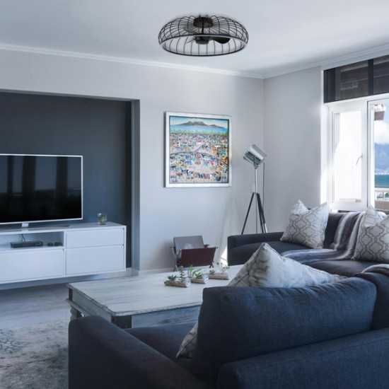 ΑΝΕΜΙΣΤΗΡΑΣ ΠΛΑΦΟΝΙΕΡΑ ΟΡΟΦΗΣ Φ79 ΜΑΥΡΟΣ 28W DC LED 60W & ΚΟΝΤΡΟΛ