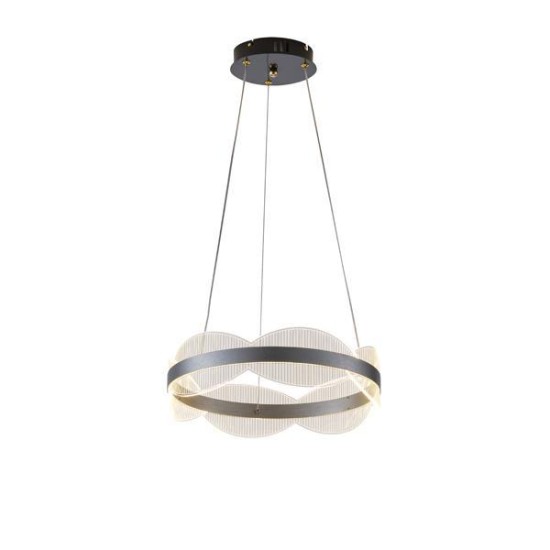 ΦΩΤΙΣΤΙΚΟ ΚΡΕΜΑΣΤΟ ΑΚΡΥΛΙΚΟ ΣΤΡΟΓΓΥΛΟ LED 48W Φ450mm 3000K 4320Lm ΑΣΗΜΙ ARTE ILLUMINA TORINO
