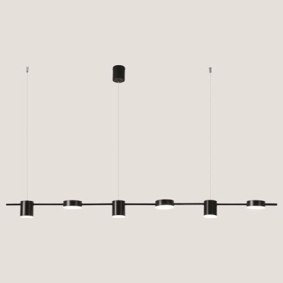 ΦΩΤΙΣΤΙΚΟ ΚΡΕΜΑΣΤΟ 6ΦΩΤΟ LED 36W ΜΑΥΡΟ